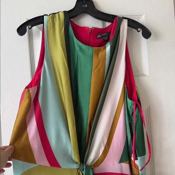 Maggy London Multicolor Striped handkerchief hem Dress NEW 18W plus XXL NWT - Picture 4 of 14